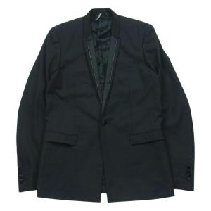 DIOR HOMME ディオールオム 12SS 263C295S0687 クリスヴァンアッシュ期 スモーキング 1B テーラード ジャケット 黒系 46【中古】｜brand-life