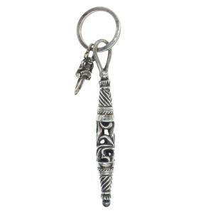 CHROME HEARTS クロムハーツ（原本有） SMALL ROLLER スモール ローラー ダガー キーリング キーホルダー シルバー系【中古】｜brand-life