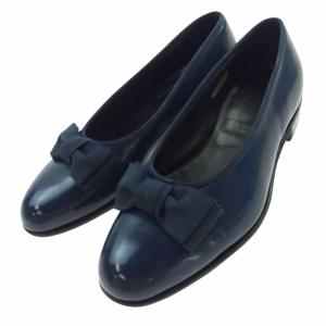 ヤンコ YANKO パンチドキャップトゥ レザーシューズ ブラック系 7.5