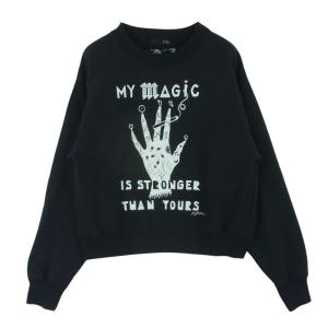 HYSTERIC GLAMOUR ヒステリックグラマー 05223CS03 STRONGER THAN YOURS BACK ショート スウェット ブラック系 FREE【中古】｜brand-life