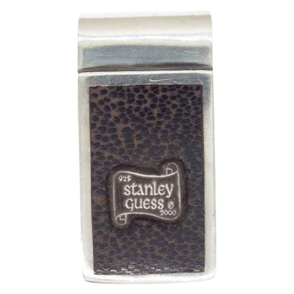 STANLEY GUESS スタンリーゲス ウッド マネークリップ シルバー系【中古】