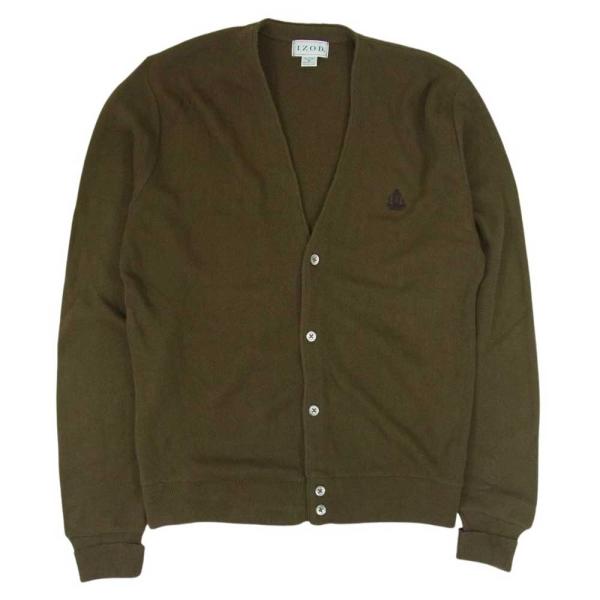 アイゾッド IZOD ヴィンテージ 90年代 USA製 Vネック ワンポイントロゴ カーディガン ブ...