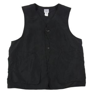POST OVERALLS ポストオーバーオールズ 3503-MTB DEE Vest 2 metallic taffeta black ディー ベスト メタリックタフタ【中古】