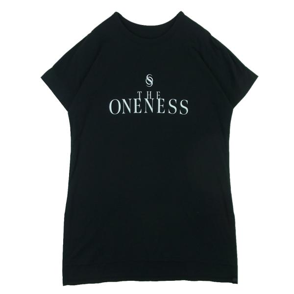 ザワンネス THE ONENESS ロゴ プリント 半袖 Tシャツ コットン 日本製 ブラック系 M...