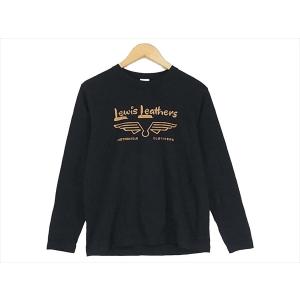 Lewis Leathers ルイスレザー プリントロゴ 長袖 Tシャツ  ネイビー系 M 【中古】｜brand-life