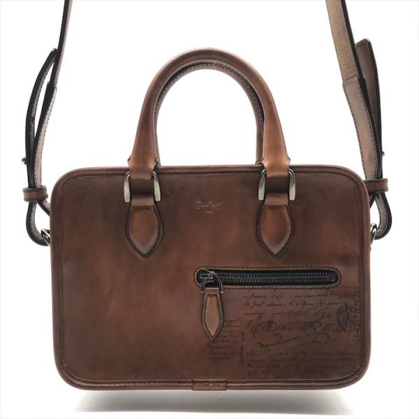 良品 Berluti ベルルッティ アンジュール ガリバー 2WAY ハンド ショルダー バッグ ブ...