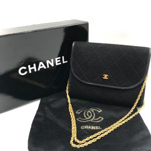 CHANEL◇03-04/ショルダーバッグ_チョコバー_ラムスキン_BLK/羊革/BLK