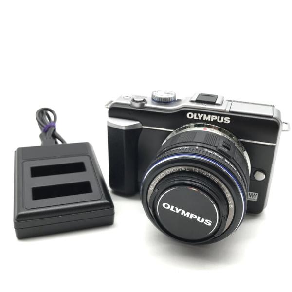 良品 OLYMPUS オリンパス ミラーレス 一眼レフ カメラ PEN Lite E-PL1 ブラッ...