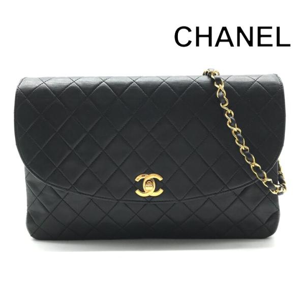 良品 CHANEL シャネル ココマーク マトラッセ レザー ターンロック チェーン ショルダー バ...