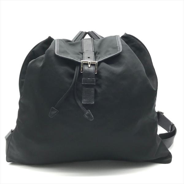 良品 PRADA プラダ 三角ロゴ ナイロン テスート リュック バッグ パック ブラック ブランド...
