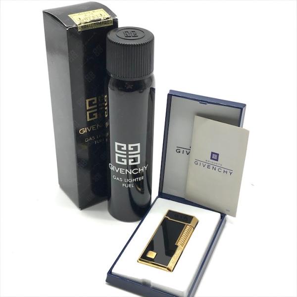 超美品 GIVENCHY ジバンシィ ペンタゴン ガス ライター 煙草グッズ 喫煙具 ゴールド ブラ...