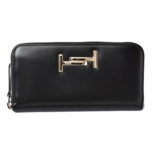 TOD'S（トッズ） 財布 三つ折り 長財布 レザー ブラック/ピンク爆買