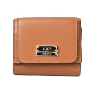 TOD'S ブラウンレザー長財布 Tロゴ付き トッズ TOD'S XAWTSKBS400 TLS 長財布 T タイムレス レディース ロング