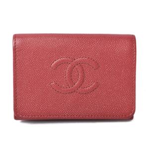正規品 　CHANEL シャネル 美品 財布 キャビアスキン がま口 二つ折 CHANEL（シャネル） 新品同様 キャビアスキン 二つ折り 長財布 がま口