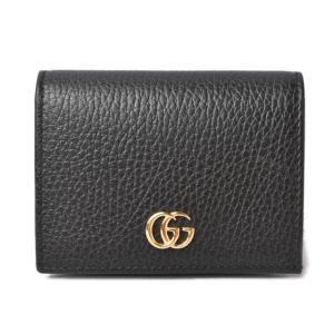 グッチ ミニ財布 GUCCI 折財布 456126 PETITE MARMONT/プチマーモント ブラック 未使用｜brand-pit