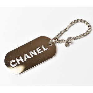 シャネル キーリング/バッグチャーム ドッグタグ ロゴ シルバー CHANEL