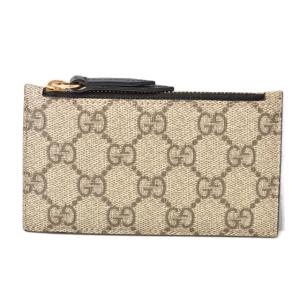 グッチ コインケース/カードケース 男女兼用 GUCCI ミニ財布/小銭入れ GGスプリーム/レザー 431715 GGブラウン/ベージュ｜brand-pit