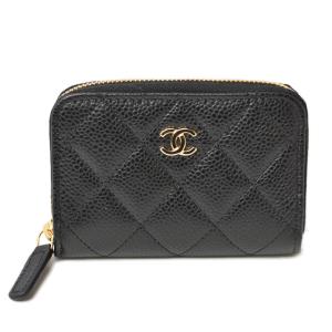 シャネル コインケース/カードケース CHANEL ミニ財布 キャビアスキン クラシック A69271 ブラック/ゴールド金具｜brand-pit