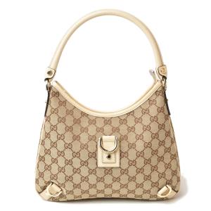 グッチ ショルダーバッグ/ハンドバッグ GUCCI バッグ GGキャンバス　アビー GGブラウン/ベージュ/アイボリー 130738｜brand-pit