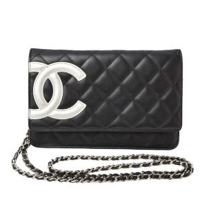 CHANEL（シャネル） 財布 がま口長財布 ラムスキン アイコン ブラック