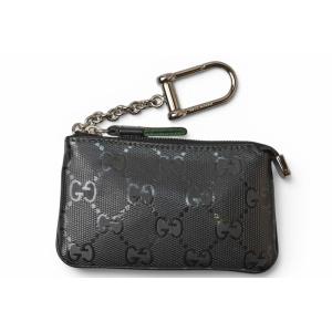 グッチ キーケース/コインケース/キーリング付小物入れ GUCCI GGインプリメ PVC ブラック...
