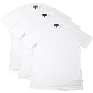 エンポリオ アルマーニ　半袖Tシャツ 3枚セット EMPORIO ARMANI メンズ　アンダーウェア クルーネック ホワイト 3Y1DA1 1JCRZ 0100｜brand-pit