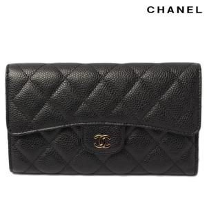 シャネル　CHANEL 長財布　3折　A31506　タイムレスクラシック　マトラッセ　キャビアスキン　ブラック/ボルドー｜brand-pit