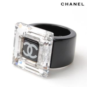 シャネル リング/指輪 CHANEL CCマーク ココマーク スクエア ブラック 13号｜brand-pit