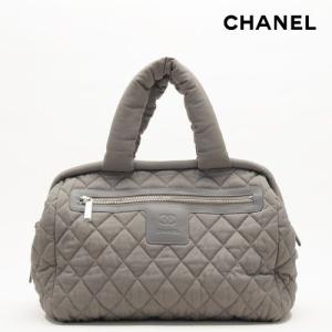 CHANEL シャネル ミニボストンバッグ ココ コクーン デニムキルティング グレーカーキ 新品 送料無料｜brand-pit