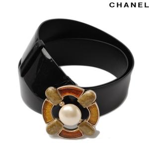 シャネル ベルト CHANEL アンティーク調/バックル ブラック パテントレザー レディース｜brand-pit