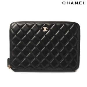 シャネル トラベルケース/長財布/マルチウォレット/クラッチポーチ CHANEL A69338 ラムスキン ブラック/ボルドー｜brand-pit