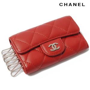 CHANEL シャネル 6連キーケース　マトラッセ　キルティング　ラムスキン　ルージュ　A31503 中古 送料無料｜brand-pit