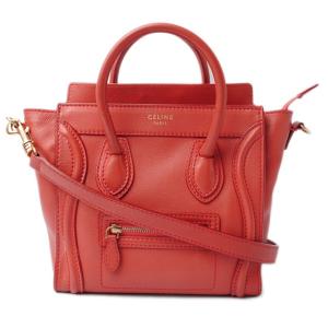 セリーヌ ハンドバッグ/ショルダーバッグ CELINE ナノショッパー ラゲージ ブリックレッド 1...