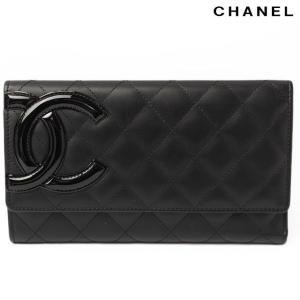 シャネル 財布 CHANEL 長財布 カンボンライン ブラック/ピンク A46645｜brand-pit