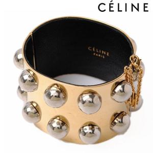 CELINE セリーヌ バングル/ブレスレット　Manchette with studs 46B386BSI スタッズ　ゴールド｜brand-pit