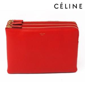 CELINE セリーヌ クラッチ　ポーチ/クラッチバッグ　TRLO/トリオ　ラムスキン　レッド　109683FTA 27PR｜brand-pit