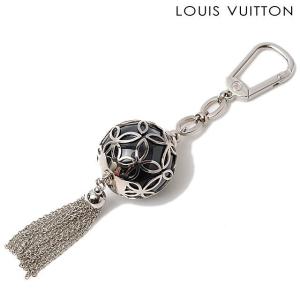 ルイヴィトン　LOUIS VUITTON　キーホルダー/バッグチャーム　モノグラムフラワー ポルトクレ・アイスボール ブラック/シルバー M66789｜brand-pit