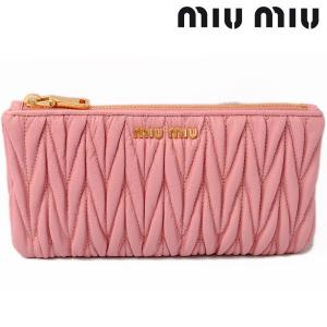 miumiu ミュウミュウ 長財布/ポーチ　ファスナー式　マテラッセ　ROSA/ローズ　5M1153｜brand-pit