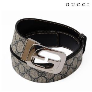 GUCCI グッチ アパレル　リバーシブル　ベルト　GG プラス SELLERIA　GGブルー/ベージュ　245861 FP47N 4075【新品】【送料無料】｜brand-pit