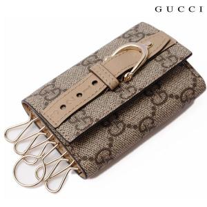 グッチ キーケース　GUCCI GGスプリームキャンバス　GGブラウン/ベージュ　クリーム　309759 KHN6G 8868｜brand-pit