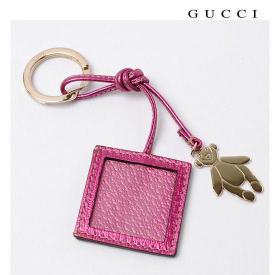 グッチ キーリング GUCCI テディベア フォトフレーム付 メタリックピンク 181533 B6T...