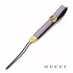 【送料無料】グッチ　GUCCI　携帯・デジカメストラップ　ライトパープル　115279　新品｜brand-pit