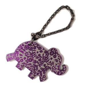 HERMES（エルメス） プティアッシュ(ハサミ) チャーム レザー ライムx