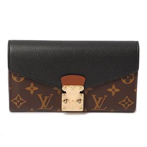 ルイヴィトン　財布 LOUIS VUITTON 長財布 ポルトフォイユ・パラス モノグラム ノワール M58415【中古】｜brand-pit