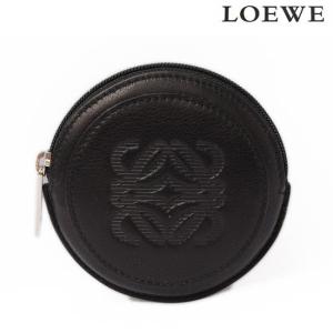 LOEWE ロエベ 丸型コインケース カーフスキン ブラック 160.62.410 新品 送料無料｜brand-pit