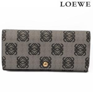 LOEWE ロエベ 2折長財布 アナグラム グレー/ブラック CONTINENTAL 168.80.F11 新品 送料無料｜brand-pit