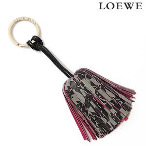 LOEWE ロエベ　キーリング/キーホルダー　タッセル　シープスキン　グレー/ピンク　185.82.415 新品 送料無料　｜brand-pit