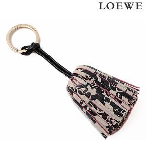 LOEWE ロエベ　キーリング/キーホルダー　タッセル　シープスキン　ストーン/ピンク　185.82.415 新品 送料無料　｜brand-pit