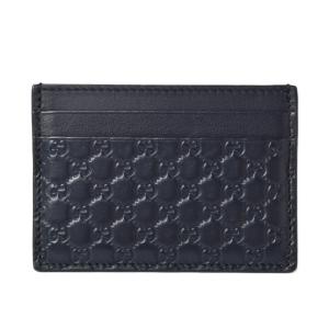 グッチ カードケース/名刺入れ GUCCI マイクログッチシマレザー MIDNIGHT BLUE/ブルー 262837 BMJ1N 4009｜brand-pit