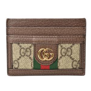 グッチ カードケース/名刺入れ GUCCI ベージュ/ブラウン 5523159 96IWG 8745 オフィディア GGスプリーム｜brand-pit